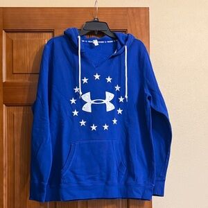 Under Armour Royal Blue Hoodie with White Emblem women’s size XL